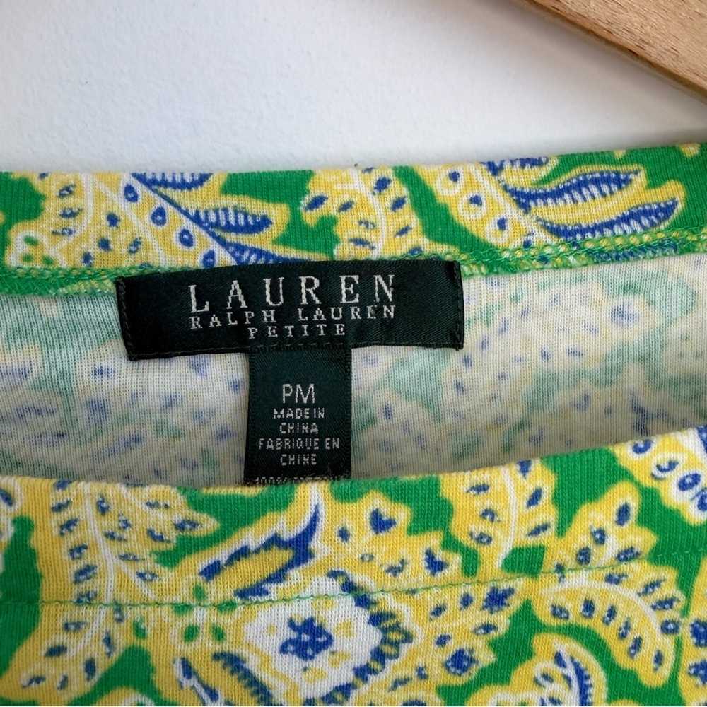 ⭐ 3 for $40 - Ralph Lauren Petite Paisley Cotton Top - Medium - Picture 6 of 6
